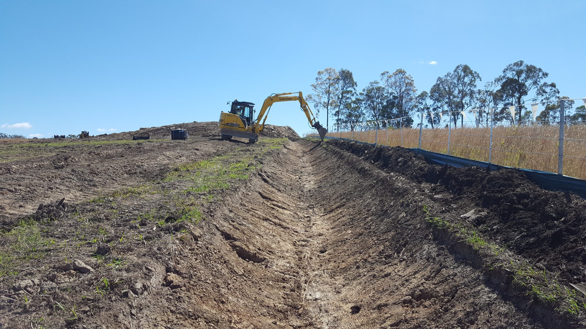 Environmental protection works on a civil construction site